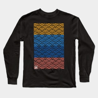 Retro Japanese Clouds Pattern RE:COLOR 03 Long Sleeve T-Shirt